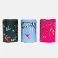 Sara Miller Birds of Paradise Print Set of 3 Round Caddies